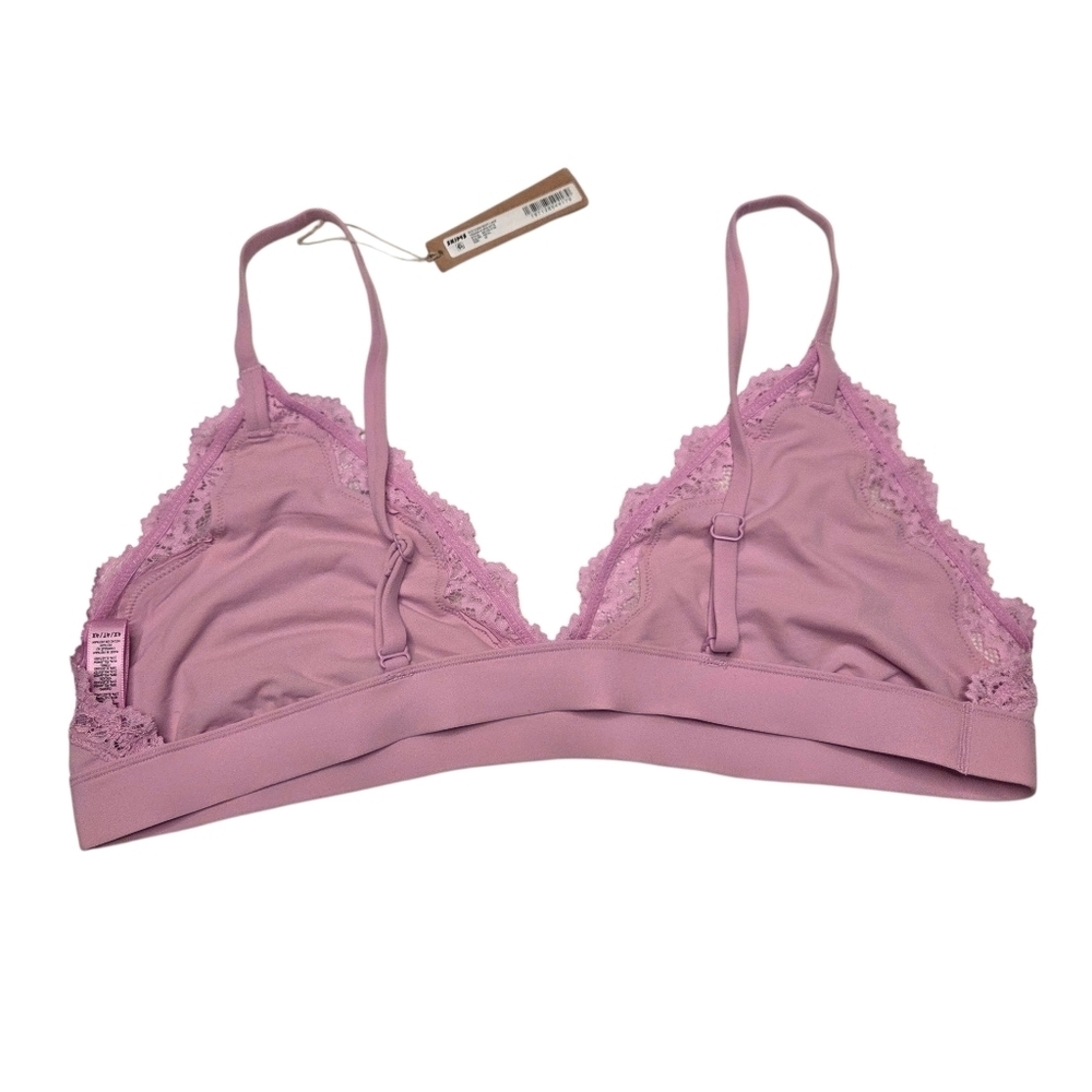 SKIMS Fits Everybody Lace Triangle Bralette 4X Petal Pink NWT - Picture 3 of 4